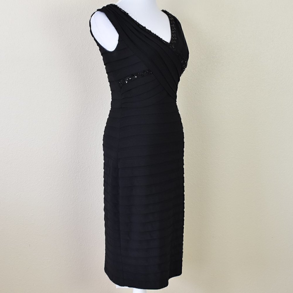 Cache Tiered Black Sheath Formal Dress 6 - Picture 7 of 8